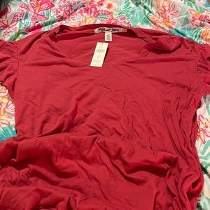 Anthropology raspberry tee-shirt, OS, new with tags